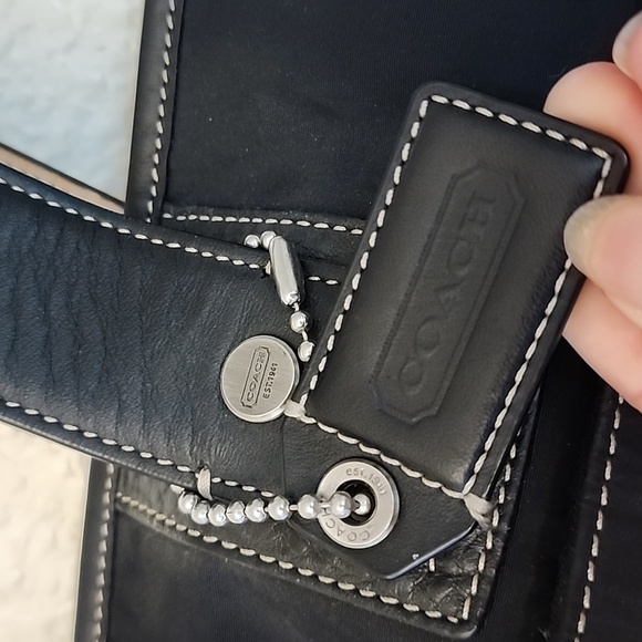 Coach Oversized Leather & Nylon Travel Tote - Picture 3 of 13